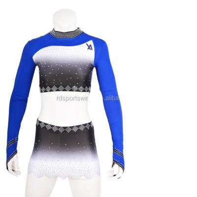 China Hot Sale Polyester + Spandex New Style Customized Design Sublimated Or Embroidery Star All Cheerleading Uniforms for sale