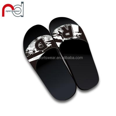 China Anti-slippery Customize Indoor Slides Style Men's And Women's Slippers Black Guangzhou Wholesale High Quality for sale