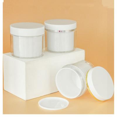 China Cosmetic Cosmetic Packaging Plastic Wall Double Two Layers Hair Jar Cream Face For Skin Care for sale