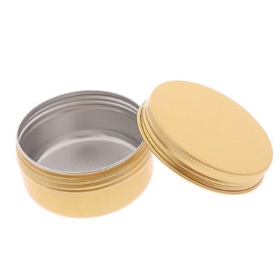 China Black Personal Care Candy Metal Tin Tin Small Cosmetic Pill Cream Mint Spice With Screw Lid Jar Gold Aluminum Tin for sale