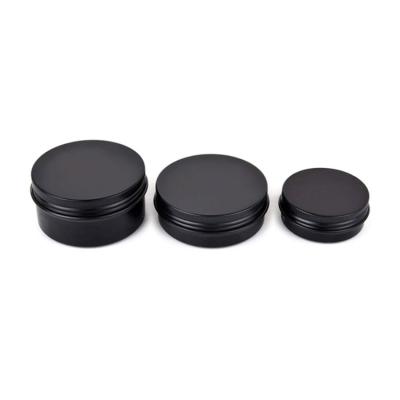 China Factory wholesale 5g 15g 30g 50g 100g 150g matte black aluminum foil jar from factory 5ml 10ml 30ml 50ml 60ml 100ml 150ml personal care for sale