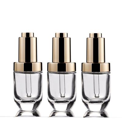 China 30ml Eco-friendly Recyclable Luxury Press Dropper Bottle Shoulder Sleeve Essential Oil Bottle Skin Care Bottle for sale