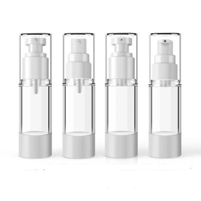 China Washable Cosmetic Packaging 30ml Bottles Transparent Acrylic Airless Pump Plastic Bottle for sale