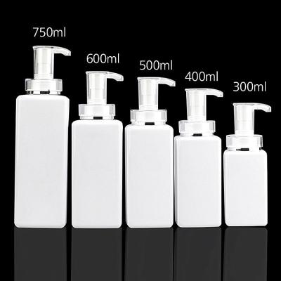 China Wholesale washable refillable white plastic bottle empty pump bottles for shamboo or cosmetic for sale