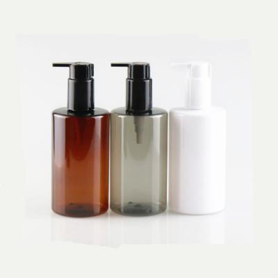 China 300ml ml PET Shoulder Lotion Hand Press Bottle Washable Flat Bulky Plastic Sanitizer Bottle Cosmetic Bottle for sale