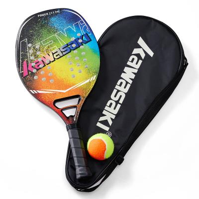 China Set Kawasaki OEM Outdoor Beach Tennis Rackets With 1 Carry Bag &1 Racket Belt Carbon/Fiberglass/3K Carbon/12K Lightweight Rackets for sale