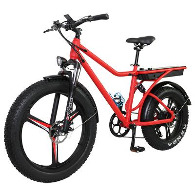 China Carbon Fiber Snow Bike 48V 350W Electric Rear Motor Integrated Wheel Carbon Fiber Frame Off Road Bicycle for sale