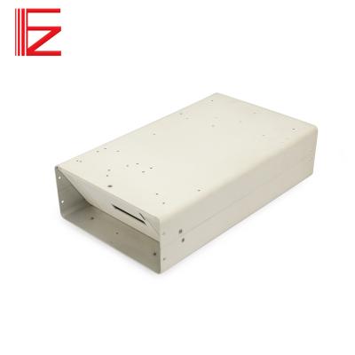 China Custom 5052 Iron Steel Laser Cut Aluminum Steel Powder Coating Electronics Bending Sheet Metal Enclosure Bending Welding Box for sale