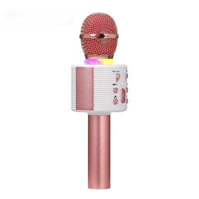 China Free Shipping USB Microphone V6 Handheld Mic Blue Karaoke Tooth Wireless Microphone Mobile Home KTV Microphone For Amazon for sale