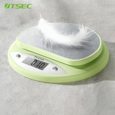 China With Highly Accurate Scale Tray Amazon Choice Ultra Slim Food Weight Digital LED Kitchen Scale For Home Kitchen for sale