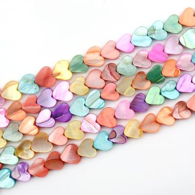 China Wholesale DIY Colorful Heart Shape Shell Beads Loose Beads Sea For Jewelry Making Bracelet Necklace Diy for sale