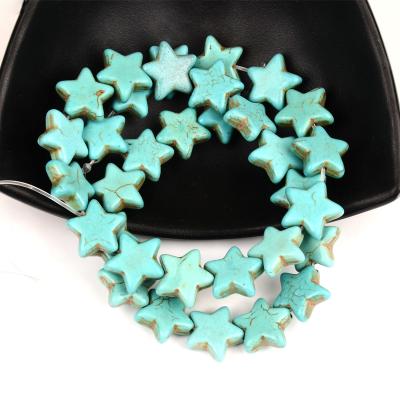 China DIY 15MM Star Stone Beads Diy Bracelet Necklace Jewelry Wholesale Sales Green Natural Stone Beads for sale