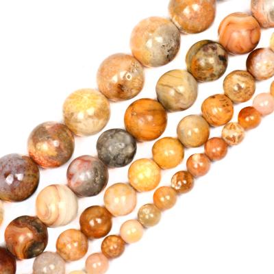 China DIY Fashion Round Coral Jades Natural Stone Beads For Jewelry Making DIY Fashion Crafts for sale