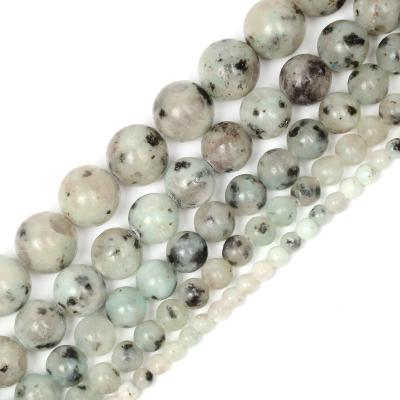 China DIY Fashion Tianshan Stain Natural Blue Stone Beads Round Charms Beads For Jewelry Making DIY for sale