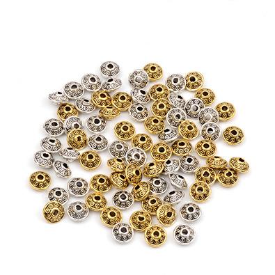 China 100pcs/lot Alloy Tibetan Antique Silver Retro Gold For Jewelry Making DIY Bracelet Jewelry Accessories for sale