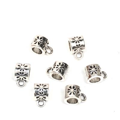 China DIY 7x11mm Metal Silver Beads Zinc Alloy Connectors For Jewelry Making DIY Jewelry Findings for sale