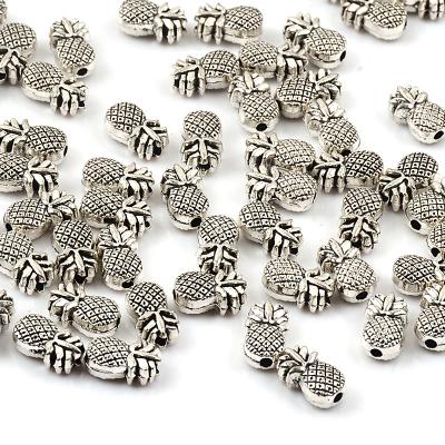 China DIY 40pcs 6X10MM Antique Spacer Pineapple Dangle Beads For Jewelry Making DIY Necklace Jewelry Findings for sale