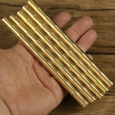 China Gift Normal Bamboo Rollerball Pen Matte Golden Classic Student Stationery Office Supplies Customize Brass Pen for sale