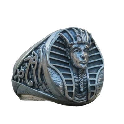 China High Quality Fashion Mens Punk Style Jewelry Ancient Egyptian Sphinx Shape Vintage Rings for sale