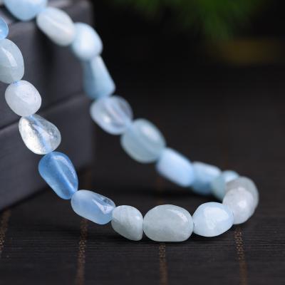 China Polished Tumbled Purple Aquamarine Agate Kyanite Mica Rhodochrosite Lolite Blue Lace Strand String Chip Nugget Irregular Shape Beads for sale