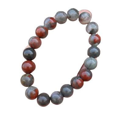 China Wholesale CLASSIC Africa Bloodstone Beaded Elastic Stretch Bracelet 6/8/10/12mm African Bloodstone Bracelet For Fashion Gift for sale