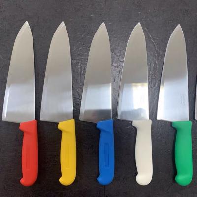 China professional knives cutlery color coded handles for cooks and chefs butchers knife sharpening exchange services grinding rental FENGHUA METAL TOPS PRODUCTS MFG.CO.LTD for sale