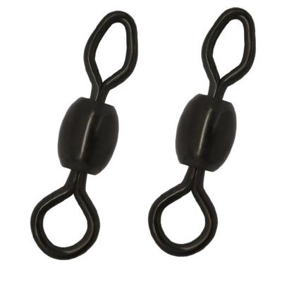 China 500 Pieces/Bag Wholesale Matte Black Carp Fishing Crane Swivels Copper Alloy Carp Fishing Tackle for sale