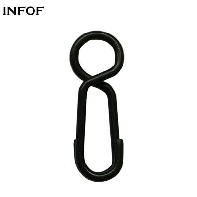 China Snap of Matte Black Carp Fishing Clips Wholesale Copper Alloy 500 Pieces/Bag, Carp Fishing Tackle for sale