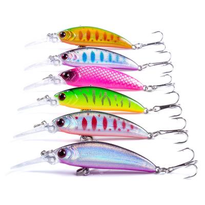 China ABS 7CM/6G Plastic Sinking Hard Lure 3D Minnow Fishing Eyes Artificial Hard Bait For Pike Lure Tackle for sale