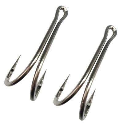 China Free Shipping Durable Stainless Steel Classic Sharp Double Hooks Stainless Steel Saltwater Hook Small Fly Tying Hooks for sale