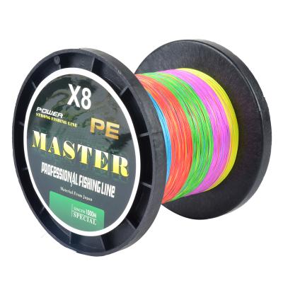 China High tensile quality 8 microfiber yarn aba strength High-knot nice yarn pe braided fishing line 1000m for sale