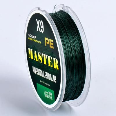 China High-knot strength aba premium quality 100m 9 strands pe braided long strand silk fishing line for sale