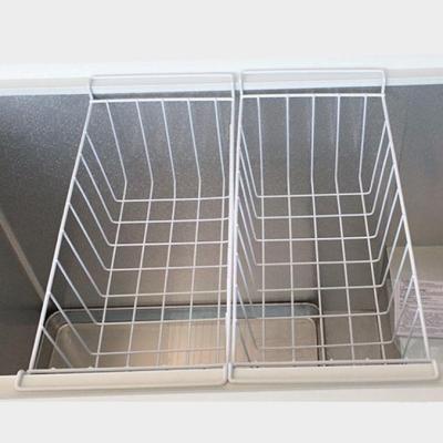 China Sustainable Newest Design Fridge Metal Shelves Shelf Fridge Freezer Storage Baskets for sale