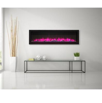 China Hotel Factory Electric Log Burner Fireplace Insert 3D LED Flame Electric Fireplace For Living Room 40 50 60 72 inch for sale