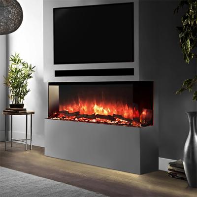 China Modern Hotel Electric Fireplace Built in Heater Insert Electric Fire Place with 7 Flame Colors for sale