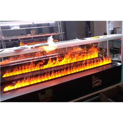 China Hotel Electric Steam Fireplace 3 Sided Design Water Vapor Indoor Fireplace DIY 1000mm 40 inch for sale