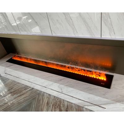 China Hotel 304 Stainless Steel Water Mist Fireplace Insert LED Light Source Control System Automatic Water Vapor 304 Heater Fireplace Insert for sale