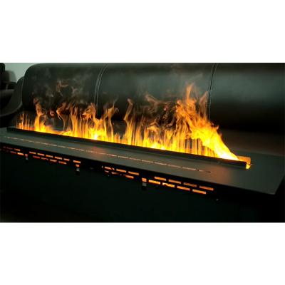 China Hotel 1000mm 3D Electric and Steam Insert Water Vapor Flame Remote Control Fireplace 7 Colors Decorative for sale