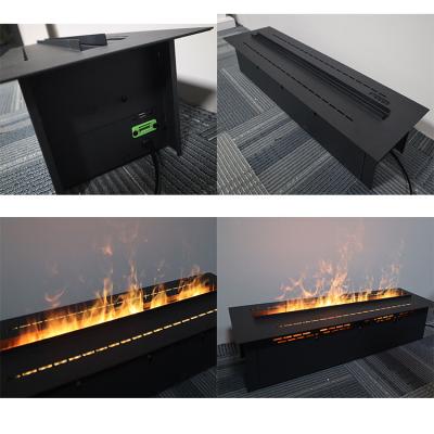 China Hotel Insert Water Vapor Fireplace 1000mm Remote Control 7 Flame 7 Colors 3D Decorative Electric Fireplace Fog for sale