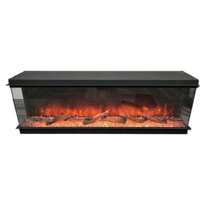 China Hotel China Manufacturer Fireplace Electric Heater 750W 1500W Decor Flame Fireplace With 3 Group LED Lights for sale