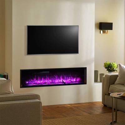 China Hotel Modern Built In Electric Fireplace Heater Decor Fire Flame with Remote Control for sale