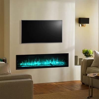 China 3D Hotel Built In Fireplace Heater 1500w Electric Fire Place Wall Decor Flame With Remote Control for sale