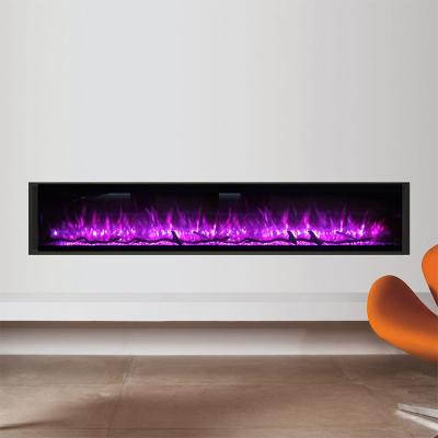 China Luxury Recessed Electric Fireplace Hotel Heater Super Long Electric Fireplace for sale