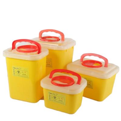 China Hospital Safety PP Needle Syringes Plastic Disposable Sharps Container Medical Waste Barrel for sale