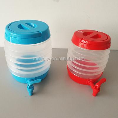 China OEM customer logo Amazon logo wholesale collapsible cold juice plastic beverage drink dispenser home/parties /picnic/resturant /hotel for parties picnics for sale