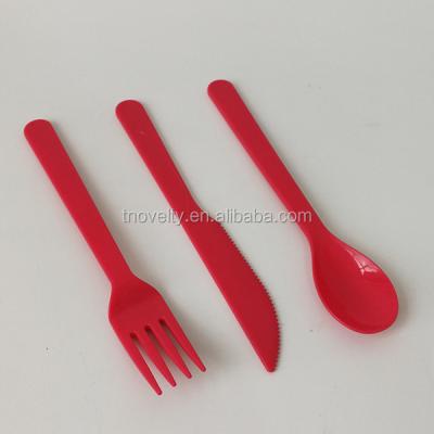 China Sustainable Plastic School Tableware Set Spoon Fork And Knife for sale