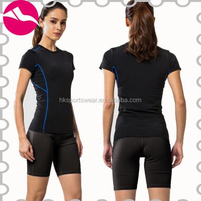 China Antibacterial Custom Color Women Compression Base Layer Tops And Gaiters, Lycra Sports Tops And Pants for sale