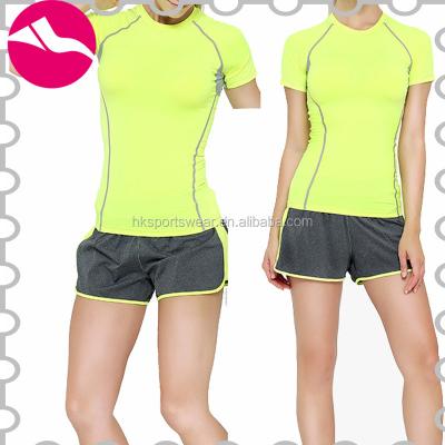 China XS-2XL Antibacterial Women Sports Gym Sports Suits, Polyester Running and Training Sweat Apparels, Custom Fitness and Compression Wear for sale