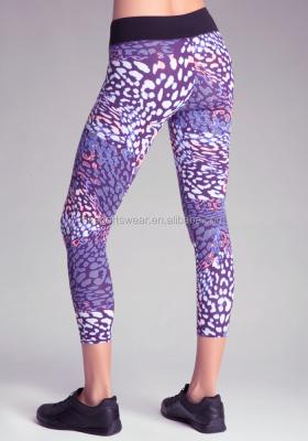 China Yoga Quality Sublimated Anti-Static Colorful Tight Printed Pants For Women for sale