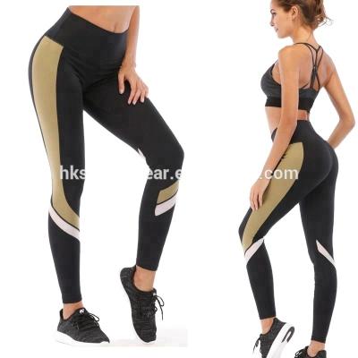 China Fashion Anti-static Women's Active Yoga Pants Printing Capris Waistband Fitness Gaiters Workout Tights for sale